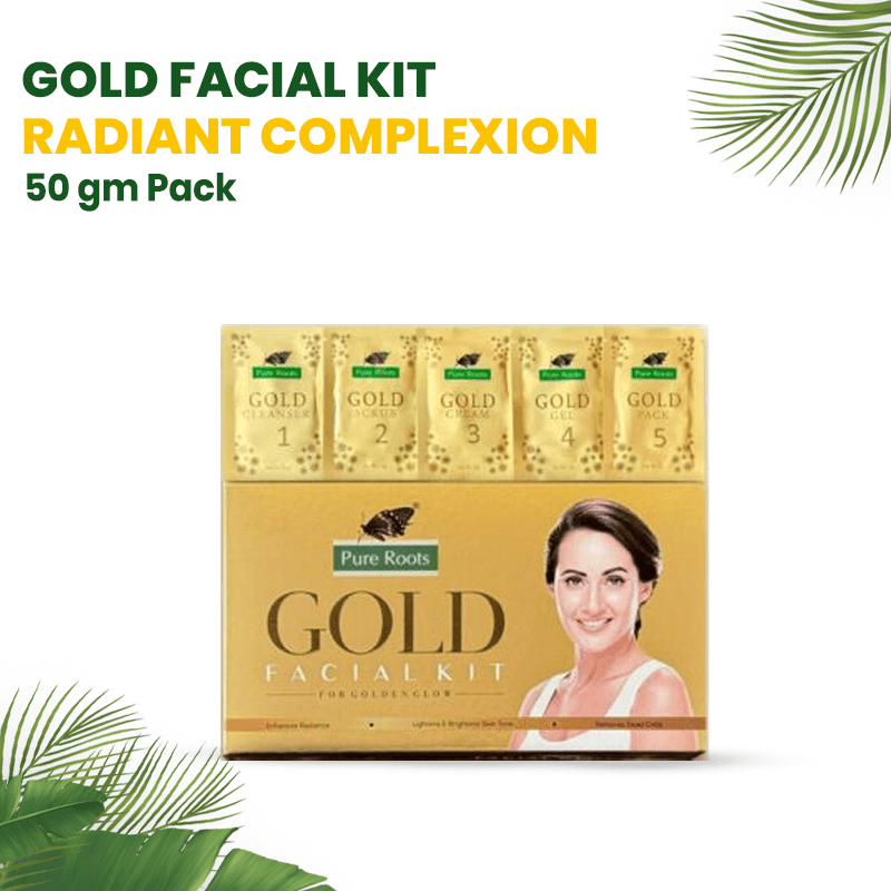 PURE ROOTS GOLD FACIAL KIT